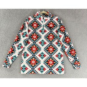 Bad Birdie Quarter Zip Pullover Mens Medium Southwestern Aztec Golf Performance
